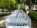 纖驪（xianli）汽車(chē)遮陽(yáng)罩半罩車(chē)罩加厚防曬隔熱罩防雨雪半身套前擋罩汽車(chē)遮陽(yáng)擋 越野半身罩【留言備注車(chē)型】灰色 曬單實(shí)拍圖