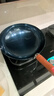 章丘鐵鍋正宗手工鍛打鐵鍋無(wú)涂層物理不粘鍋炒鍋老式家用炒菜鍋廚具輕音 大師版古法烤藍(已干燒） 32cm 曬單實(shí)拍圖