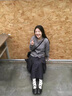 韓璐嬌（hanlujiao）秋季連衣裙女裝2025新款早秋穿搭一整套韓系減齡顯瘦氣質(zhì)套裝裙子 灰色毛衣+半身裙 M 曬單實(shí)拍圖