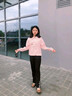 優(yōu)優(yōu)1點(diǎn)（Yoyo one）女童國風(fēng)套裝春秋款2026新款大童春季中式褲子厚兒童衛衣春裝 4906粉色18309黑色 160cm 曬單實(shí)拍圖