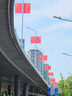 捷斯淇4號5號國慶燈桿國旗五星紅旗街道馬路道路電線(xiàn)桿路燈桿懸掛式旗桿工字型旗幟墻面店門(mén)口斜插式國旗 5號圓管工字旗整套（橫桿2+抱箍2+5號國旗2面） 曬單實(shí)拍圖