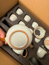 京東京造 茶具整套 功夫茶具套裝帶茶盤茶壺茶杯 天青汝窯西施壺 16件 曬單實(shí)拍圖