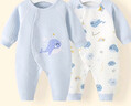 舒貝怡2件裝嬰兒衣服新生兒連體衣春秋季長(cháng)袖男女寶寶哈衣外出服秋裝 星空漫游藍色 90cm (18-24個(gè)月) 曬單實(shí)拍圖
