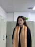 恒源祥圍巾女針織冬季韓版百搭純色圍脖學(xué)生可愛(ài)加厚保暖高級感毛線(xiàn)披肩 姜黃 曬單實(shí)拍圖
