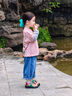 泰蘭尼斯kids童鞋秋季兒童戶(hù)外運動(dòng)鞋男童女童防滑徒步登山鞋子黃/粉/綠26 曬單實(shí)拍圖