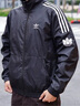 adidas休閑簡(jiǎn)約三條紋梭織立領(lǐng)夾克外套男裝秋季阿迪達斯三葉草   黑色 (偏小，推薦買(mǎi)大1碼)   XL 曬單實(shí)拍圖