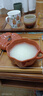 琺寶（staub）陶瓷創(chuàng  )意雙耳帶蓋補品湯盅燉罐湯煲蒸蛋盅甜品湯碗小烤盤(pán)烘焙模具 南瓜盅0.47L-肉桂黃 曬單實(shí)拍圖