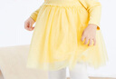 巴拉巴拉寶寶連衣裙蓬蓬網(wǎng)紗裙A字裙女童裝2025秋季新款裙子兒童 奶黃30183 100 曬單實(shí)拍圖