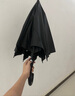 米波迪（Meebordi）雨傘大號8骨彎手柄雙人商務(wù)半自動(dòng)長(cháng)把雨傘高爾夫傘黑色可定制 曬單實(shí)拍圖