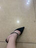 微光里法式高級感水鉆一字帶高跟包頭涼鞋女半拖外穿2025新款尖頭穆勒鞋 黑色 6cm 37 曬單實(shí)拍圖