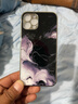 品托（Pintop）蘋(píng)果12手機殼iphone12promax玻璃新款保護套簡(jiǎn)約輕薄散熱抗指紋全包直邊防摔硬殼高級創(chuàng  )意男女 iPhone12Pro【經(jīng)典黑-水墨鎏金】 電鍍玻璃殼 曬單實(shí)拍圖