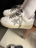 Golden Goose【七夕禮物】Golden Goose女款Ball Star2厚底增高板鞋GGDB 亮片銀尾女款 38 (240mm) 曬單實拍圖