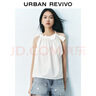UR2025秋季新款女裝時尚超寬松蝴蝶結(jié)無袖罩衫襯衫UYY250029 本白 M (M-L) 曬單實(shí)拍圖