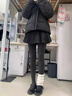 貓人【豎紋顯瘦】女士打底褲女加厚保暖顯瘦高腰外穿連褲襪秋冬季深灰 曬單實(shí)拍圖