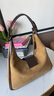 CHARLES&KEITH25秋新品復古仿麂皮金屬扣腋下包女CK2-40840561-2 Sahara Sand沙色/棕色 L 曬單實拍圖