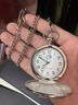 米囹上海產(chǎn)石英懷表復古翻蓋夜光大數字男女士老年人禮物學(xué)生護士掛表 西鐵城版 曬單實(shí)拍圖