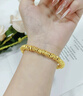 中國黃金（CHINA GOLD）黃金手鏈女碎碎金串珠紅繩盤(pán)纏足金手串結婚教師節禮物送女友老婆 盤(pán)纏手鏈 約2.64g【品牌禮盒】 曬單實(shí)拍圖