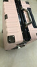 歐遙高顏值鋁框行李箱可坐人男女學(xué)生潮流大容量拉桿箱加厚密碼旅行箱 粉色【鉚釘加固鋁合金款】 20英寸 【飛機免托運，登機箱】 曬單實(shí)拍圖