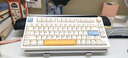KEYDOUS NJ80三模熱插拔客制化 無(wú)線(xiàn)機械鍵盤(pán) 75配列  旋鈕鍵盤(pán) 藍牙2.4G無(wú)線(xiàn)鍵盤(pán) 女生鍵盤(pán) 辦公游戲鍵盤(pán) 白色NJ80-經(jīng)典款 孤島（靜音線(xiàn)性軸） 曬單實(shí)拍圖