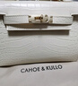 CAHOE KULLO官方凱莉包包女款輕奢2025新款品牌時(shí)尚鱷魚(yú)紋女士斜挎單肩手提包 米白-CK女包送女朋友老婆閨蜜生日禮物 曬單實(shí)拍圖
