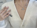 Vivanne Werkend西太后珍珠項鏈女士項鏈土星經(jīng)典帶鉆首飾送女友元旦禮物女 西太后土星鎖骨鏈-銀色 曬單實(shí)拍圖