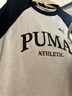 PUMA彪馬官方正品 新款兒童秋季長(cháng)袖T恤字母印花潮流學(xué)院風(fēng) 黑色90001 150 曬單實(shí)拍圖