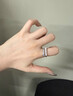 素圖戒指925銀麥穗拼接精致小眾設計感食指戒氣質(zhì)輕奢高級感指環(huán) 白金色 曬單實(shí)拍圖