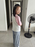 茵曼女童牛仔褲彩色小花章仔刺繡2025春季兒童中大童寬松休閑長(cháng)褲 牛仔藍 150 曬單實(shí)拍圖