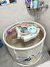 iuu嬰兒游泳桶免安裝 兒童洗澡桶 可折疊泡澡桶家用新生兒游泳池浴桶 【免安裝-透明】巨無霸+禮包 母嬰級面料，耐磨穩(wěn)固防變形 曬單實拍圖