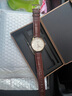 適用天梭表帶1853原裝皮帶T006/T41力洛克原廠(chǎng)T063俊雅真皮手表鏈 棕色棕線(xiàn)+金色針扣 19mm表帶接口寬度 曬單實(shí)拍圖