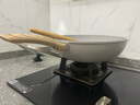 京東京造 炒鍋 麥飯石色不粘炒菜電磁爐燃氣灶平底煎鍋一體平底30cm無蓋 曬單實拍圖