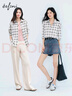 伊芙麗（eifini）伊芙麗2025夏裝新款黑白格子襯衫女基礎(chǔ)好穿百搭通勤長(zhǎng)袖上衣 白色 M 曬單實(shí)拍圖