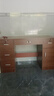 甘慕實(shí)木辦公桌辦公室職員電腦桌財務(wù)工位雙人位桌椅組合簡(jiǎn)易書(shū)桌子 【五抽帶門(mén)】深胡桃色120cm cm 曬單實(shí)拍圖