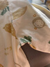 童泰（TONGTAI）嬰兒套裝春秋季純棉寶寶衣服兒童家居服內(nèi)衣上衣高腰褲黃色100cm 曬單實(shí)拍圖