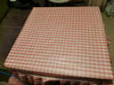 烤火罩皮套烤火桌皮罩防水防油防燙茶幾電爐罩取暖長(cháng)方形電暖爐桌 粉格子B版-格子裙擺 60*60cm 曬單實(shí)拍圖