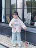 班喜迪女童外套秋冬裝2025新款兒童公主洋氣搖粒絨連帽上衣寶寶秋季童裝 米色 100 曬單實(shí)拍圖