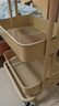 宜家（IKEA）拉斯克家居小推車(chē)置物架廚房?jì)ξ锛芸蛷d大容量?jì)ξ锸占{架 【升級款】米色黃色大號 35*45*77cm 曬單實(shí)拍圖