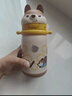 babycare兒童保溫杯嬰兒小松鼠寶寶1-3歲不銹鋼吸管水杯壺學生上學450ml 曬單實拍圖