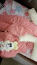 G.DUCKKIDS女寶冬季套裝0-1歲男童嬰兒棉衣秋冬保暖加厚棉襖棉服背帶褲三件 米奇【粉色加厚三件套】可開(kāi)檔 90 大號建議寶寶9-12個(gè)月 曬單實(shí)拍圖