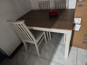 宜家（IKEA）【新品】ALHULT阿胡特桌子餐桌小戶(hù)型方桌飯桌家用 米黃色褐色桌子120x80cm+米黃色淡米色椅子×4 曬單實(shí)拍圖
