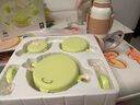 babycare兒童餐具輔食碗注水保溫碗不銹鋼叉勺寶寶吃飯喝水嬰兒周歲禮盒綠 曬單實(shí)拍圖