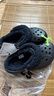 卡駱馳（CROCS）秋冬新品休閑鞋秋冬洞洞鞋貝雅暖絨暖棉|206633 黑/黑-060 (建議買(mǎi)大一碼) 37 /38(230mm) 曬單實(shí)拍圖