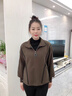 俞兆林秋裝時尚外套中老年人女媽媽裝50-60歲洋氣春秋休閑時尚夾克衫女 咖色 均碼 XL(建議115-130斤) 曬單實(shí)拍圖