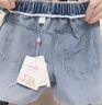 班尼路女童褲子2025夏款女孩洋氣時(shí)髦牛仔短褲中大童夏季休閑時(shí)尚五分褲 曬單實(shí)拍圖