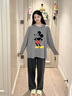 迪士尼（Disney）情侶睡衣女春秋季新款舒適柔軟棉長(cháng)袖套裝可外穿男大碼圓領(lǐng)家居服 C20963女裝 M 曬單實(shí)拍圖