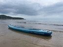 充氣皮筏艇路亞釣魚船槳板劃漿板船沖浪板水上充氣滑板海上帆板 3.5米漿板+外機+電池+電動充氣泵 曬單實拍圖