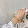 南瓜蓮花金手鐲仿真沙金色鐲子鍍18k 金保色可調(diào)節(jié)開(kāi)口鐲手環(huán)手飾 南瓜蓮花手鐲 曬單實(shí)拍圖