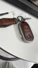 索飾輕奢奔馳鑰匙套適用E300L C260L男士S級GLBglc300l glb頭層牛皮 棕色黑框【C款】頭層牛皮 曬單實(shí)拍圖