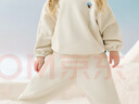 babycare兒童家居服套裝秋冬女童加厚保暖奧粒絨居家服可愛(ài)男童寶寶睡衣 咘咘奶酪白 120cm 曬單實(shí)拍圖