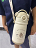 貝易（BEIE）音樂家兒童保溫杯寶寶吸管杯大容量嬰兒防嗆小學生水杯316L不銹鋼 曬單實拍圖